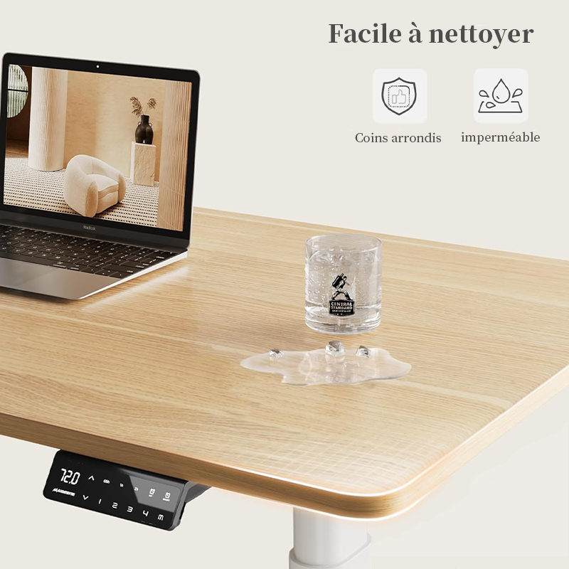 Maidesite Plateau de bureau DIY - Assemblage facile, avec trous pré-percés, pour la maison et le bureau