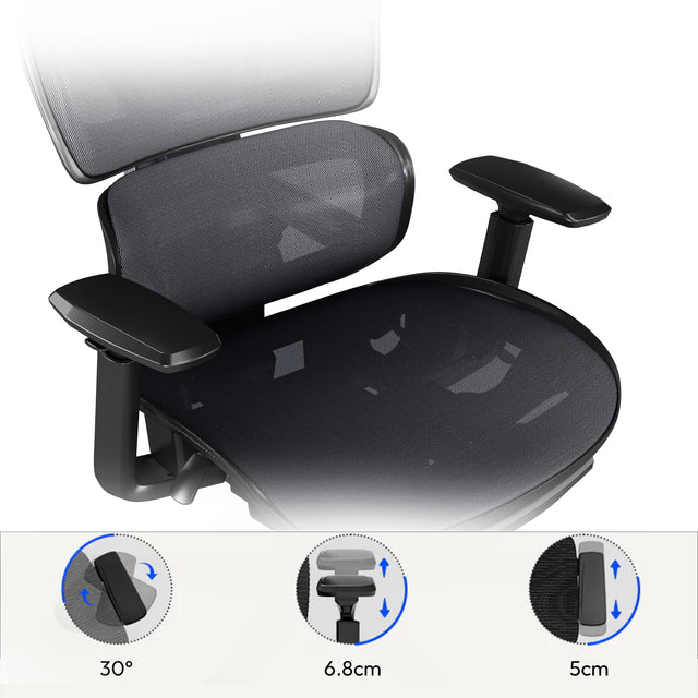 Chaise de bureau ergonomique Maidesite EC6 avec support lombaire