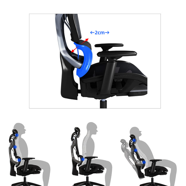 Chaise de bureau ergonomique Maidesite EC6 avec support lombaire