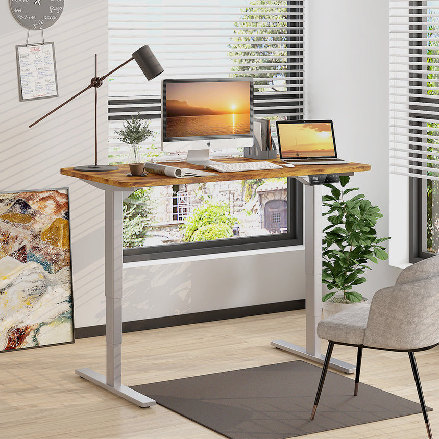 Grau-Elektrisch höhenverstellbarer Schreibtisch für das Home Office