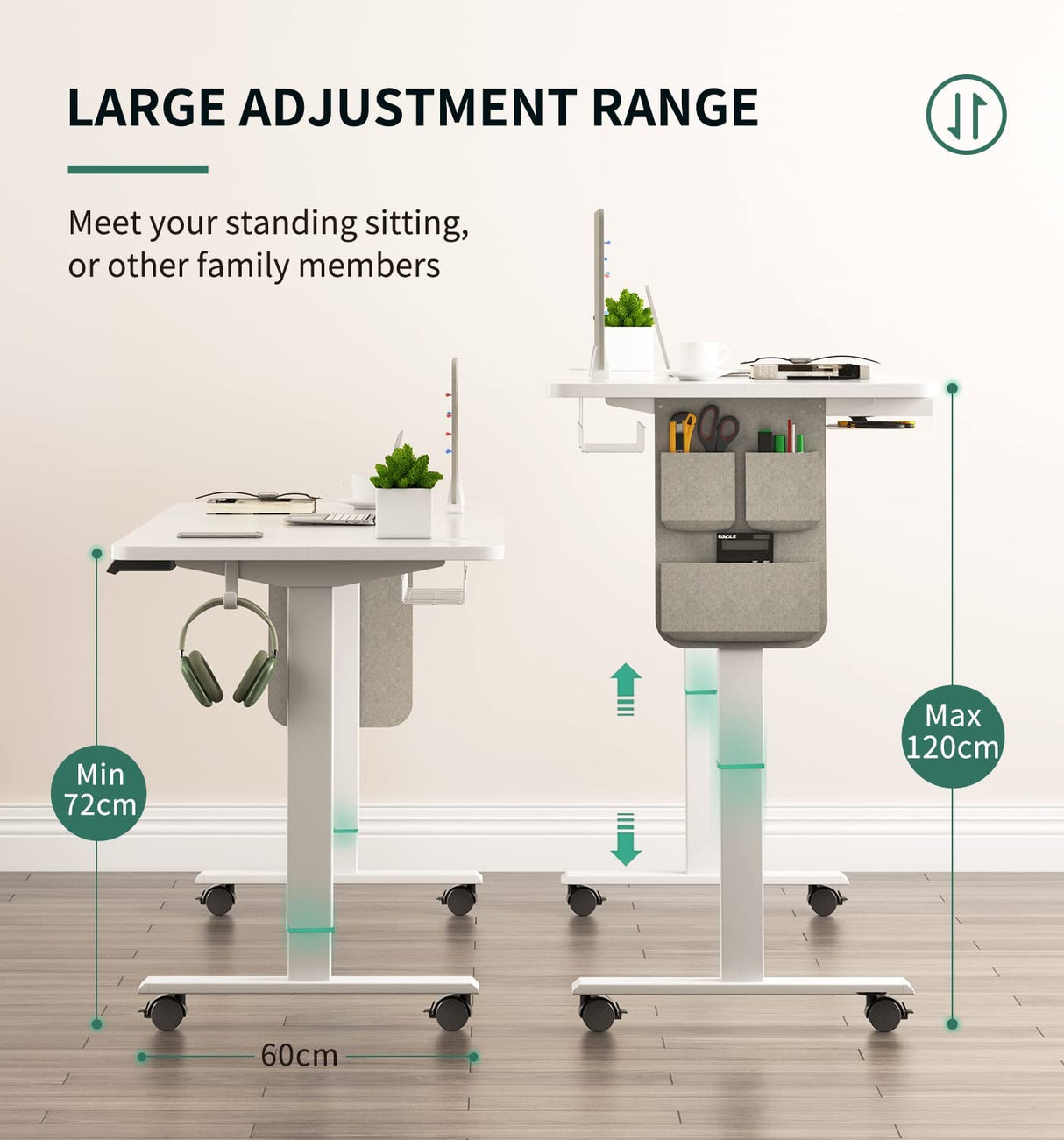 Maidesite SN1 - Bureau à hauteur réglable électriquement