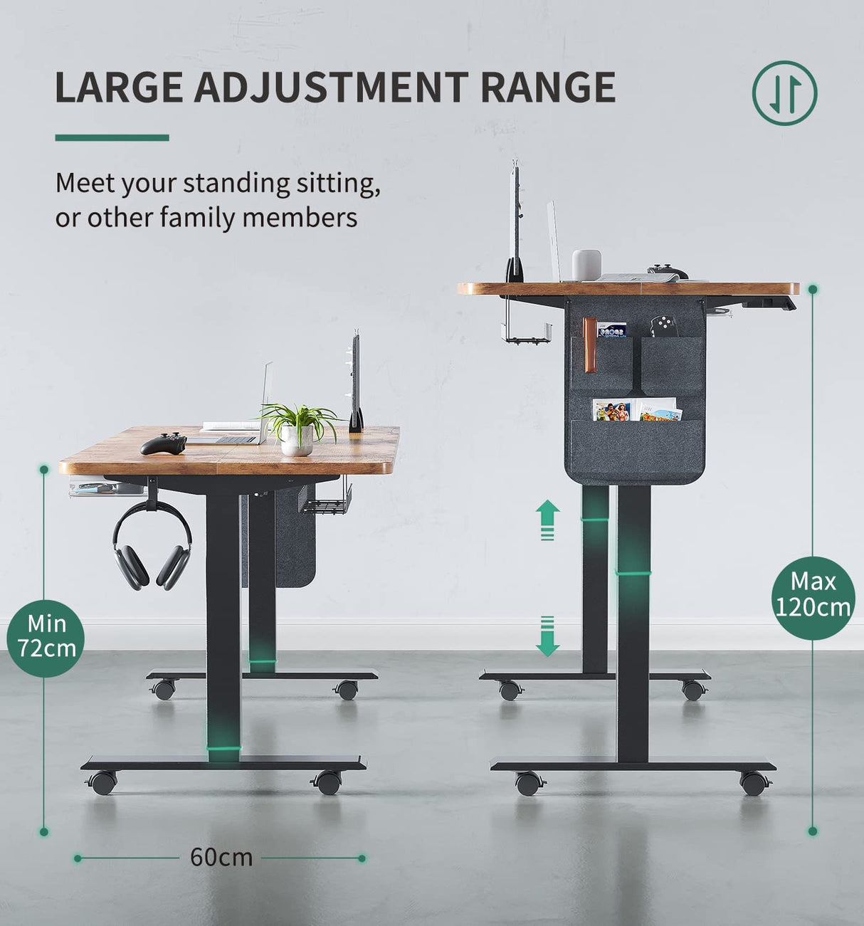 Maidesite SN1 - Bureau à hauteur réglable électriquement