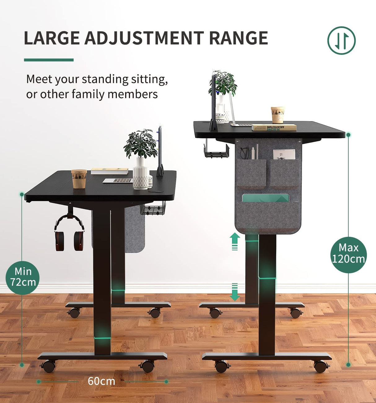 Maidesite SN1 - Bureau à hauteur réglable électriquement