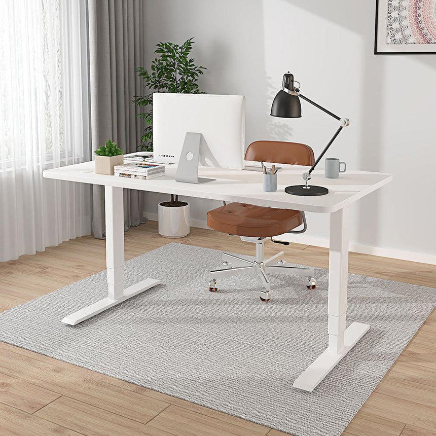 Weiß+Weiß- Elektrisch Höhenverstellbarer Schreibtisch für das Home Office