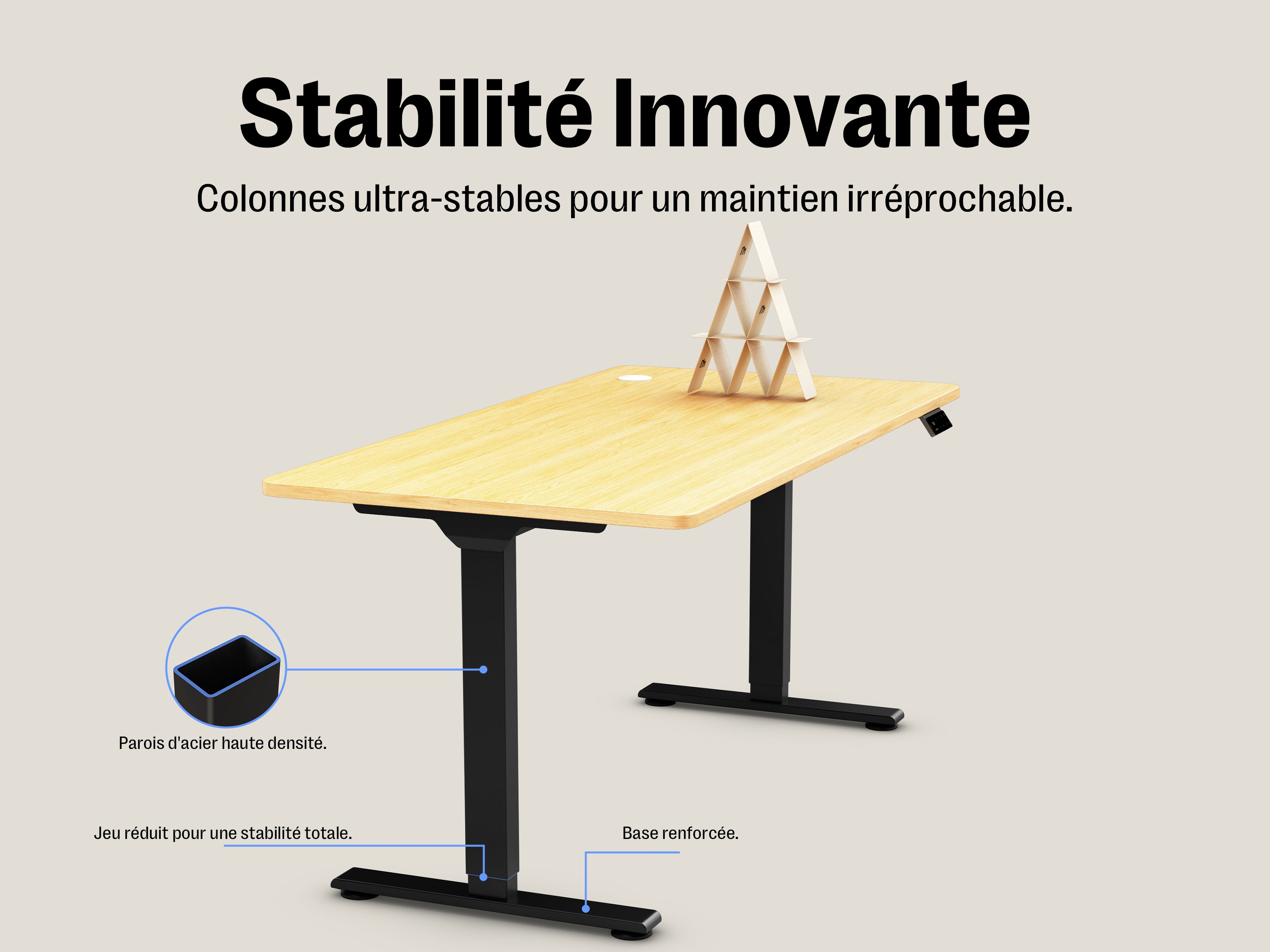 Bureau debout électrique Maidesite T2 à double moteur