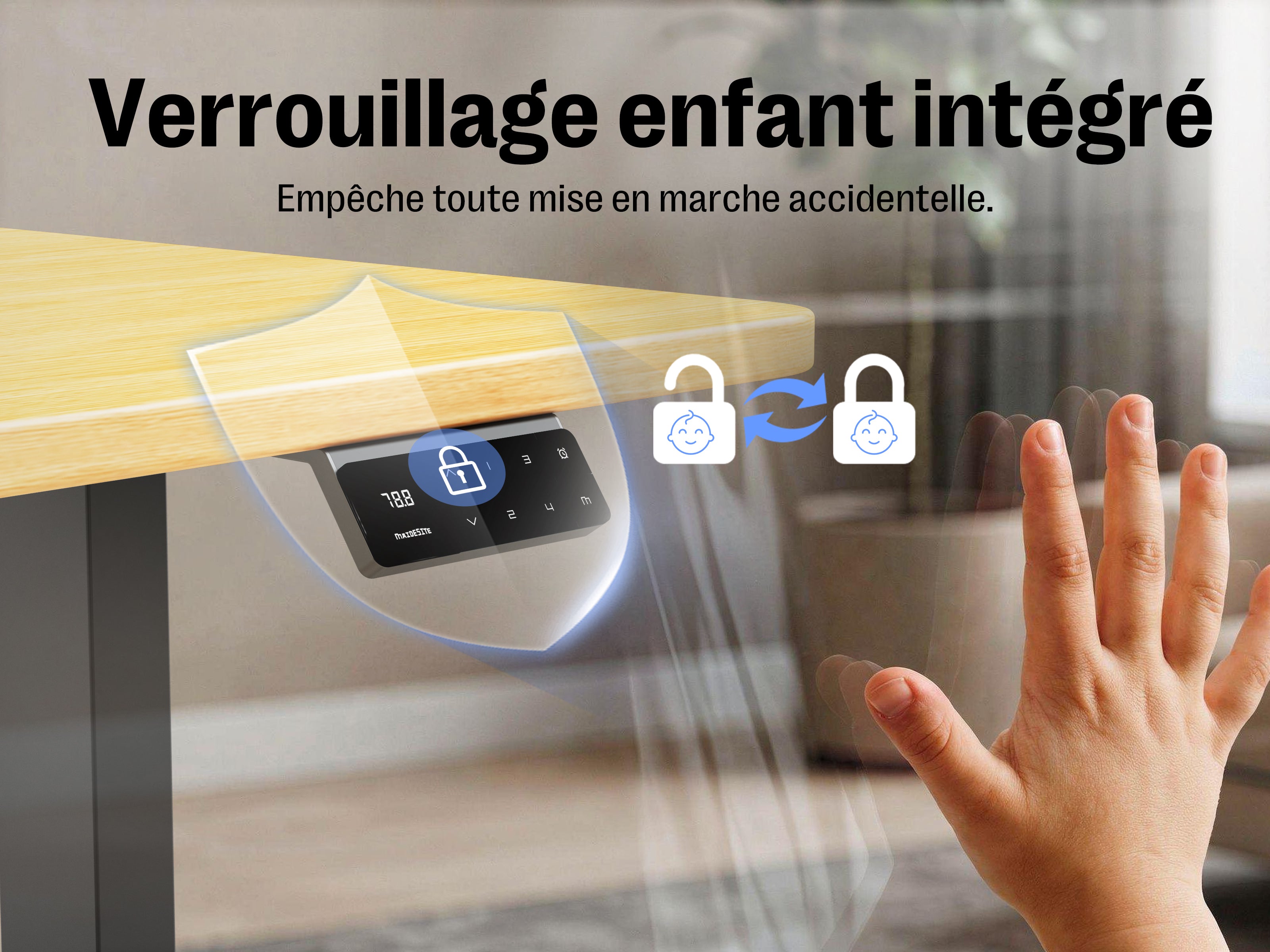 Bureau debout électrique Maidesite T2 à double moteur