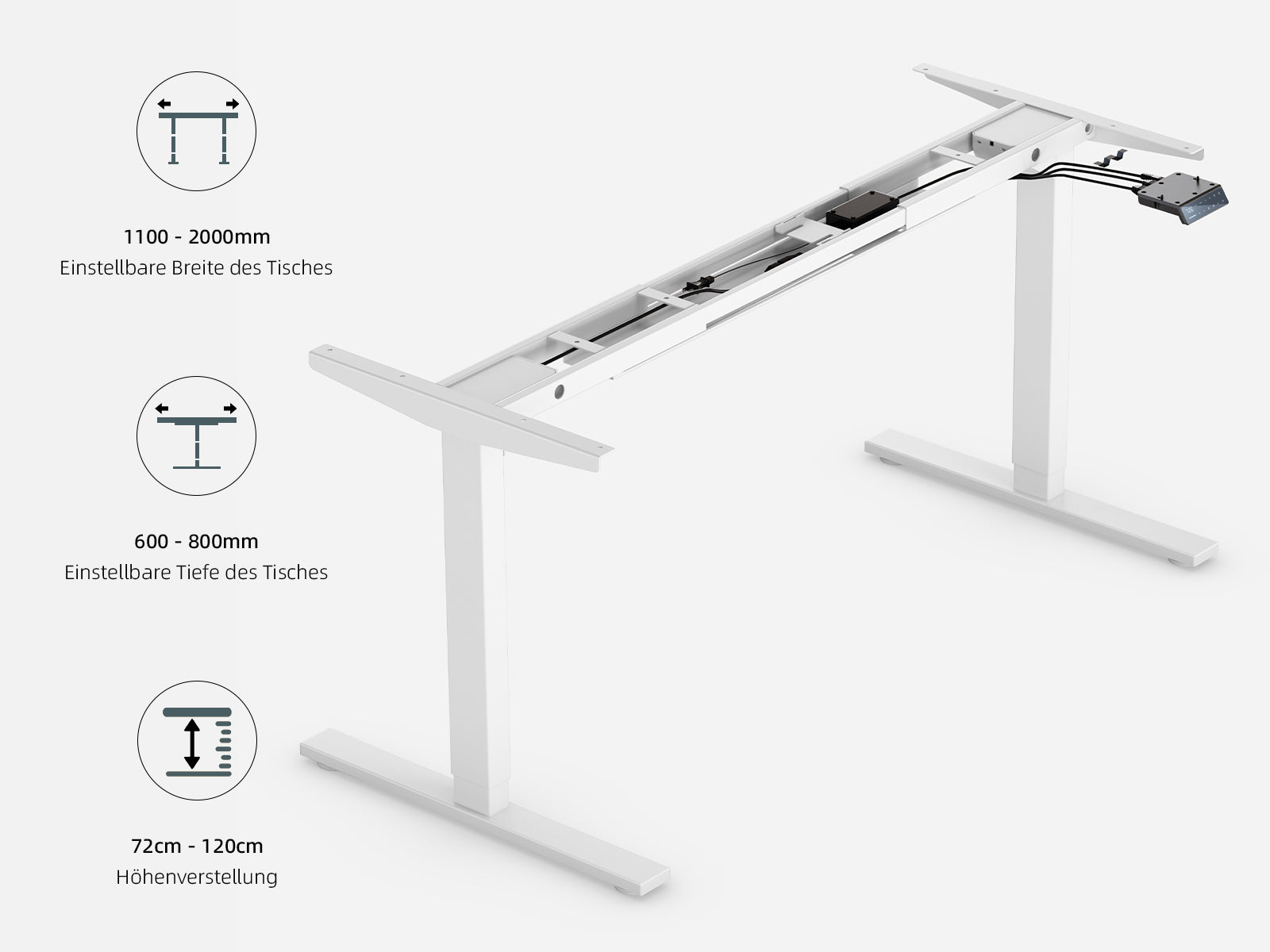 Maidesite T2 Pro - Châssis réglable en hauteur électriquement