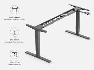 Maidesite T2 Pro Plus - Bureau assis debout électrique