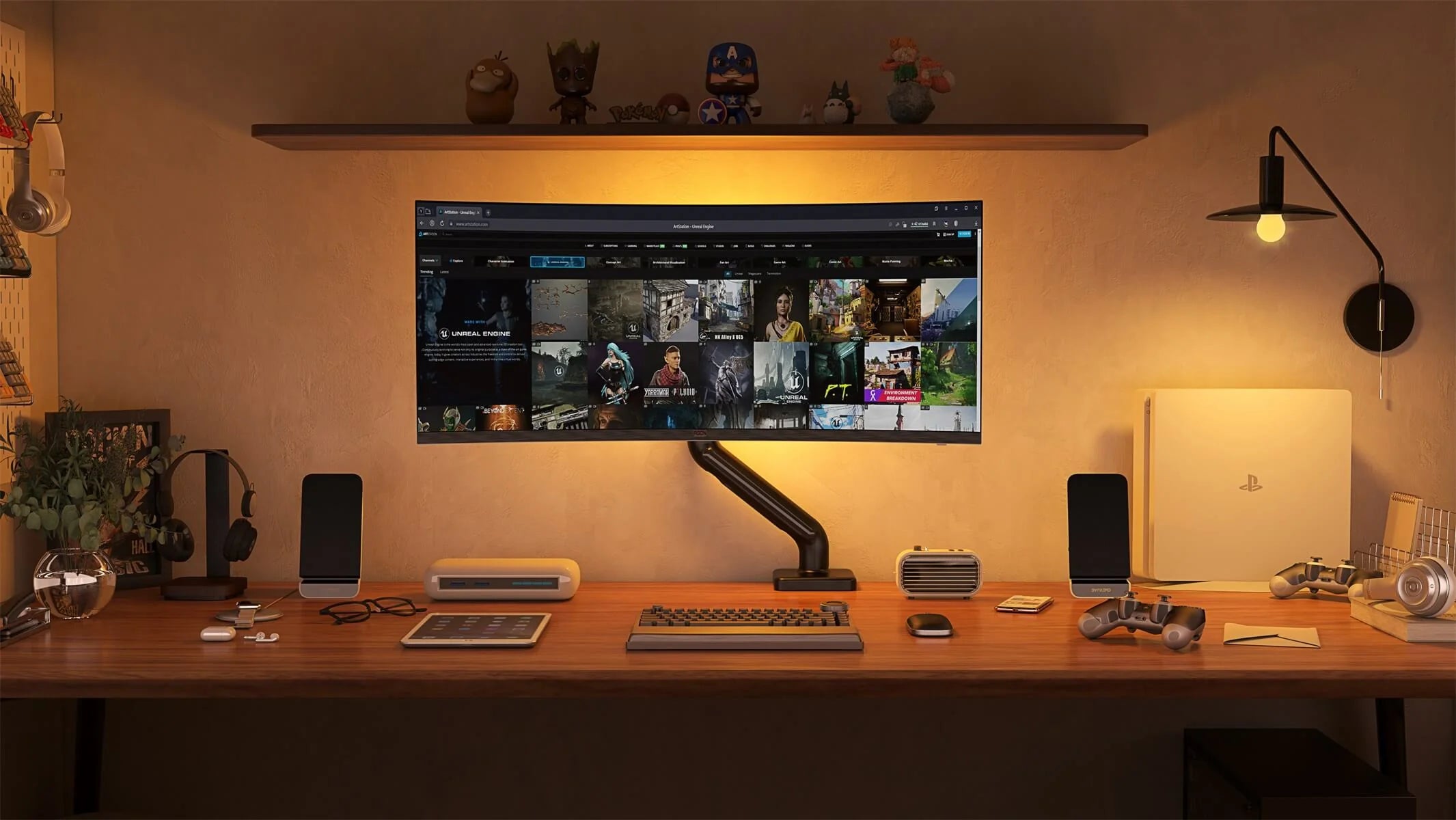 Maidesite Bras de moniteur en aluminium  de bureau à bras unique