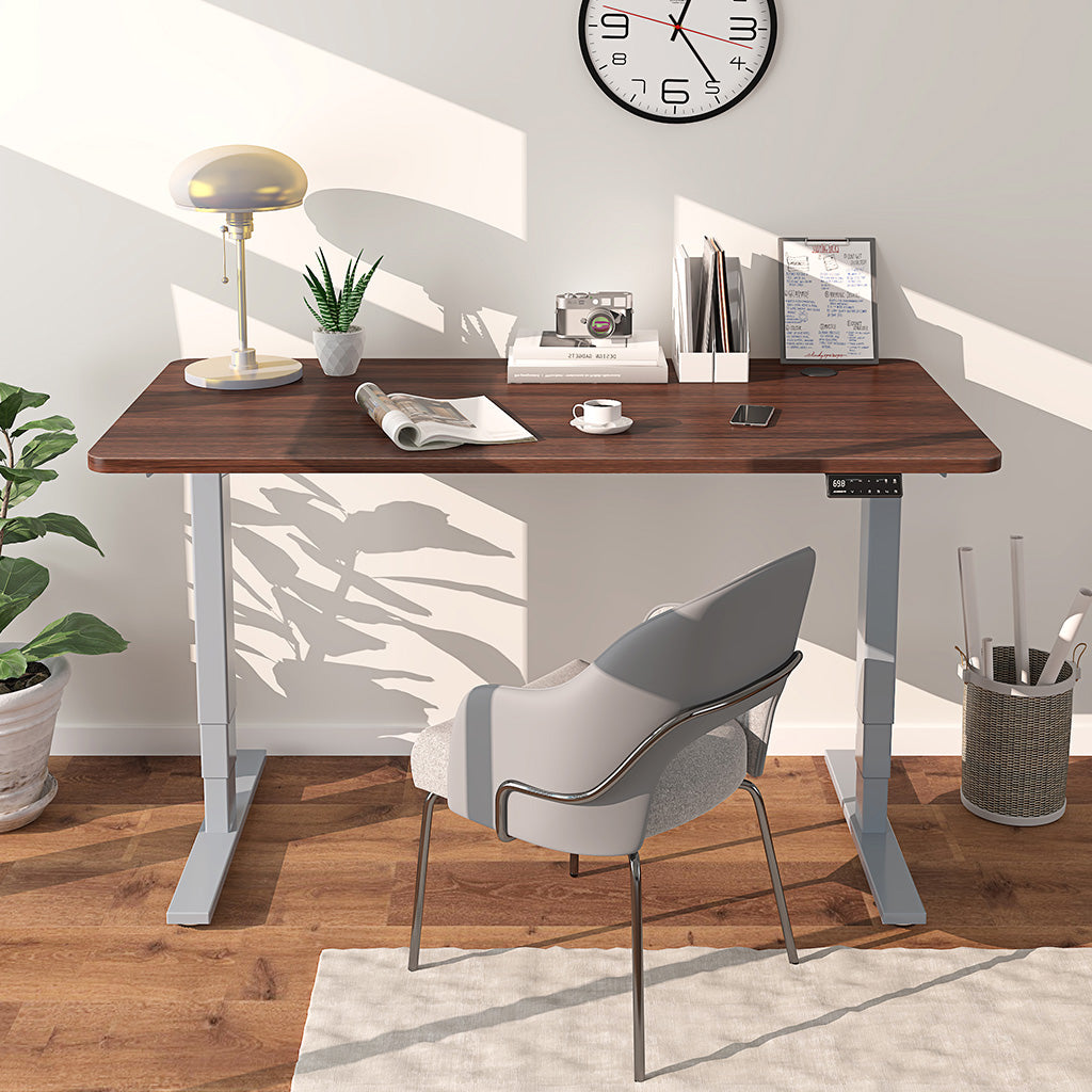 Grau-Elektrisch höhenverstellbarer Schreibtisch für das Home Office