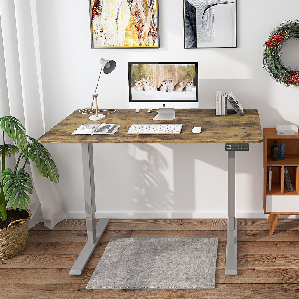 Grau-Elektrisch höhenverstellbarer Schreibtisch für das Home Office
