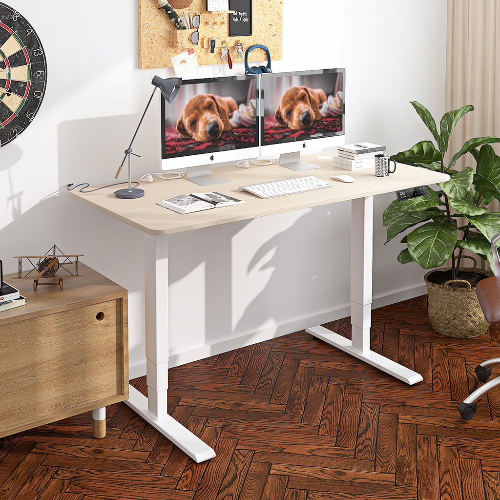 Weiß-Elektrisch höhenverstellbarer Schreibtisch für das Home Office